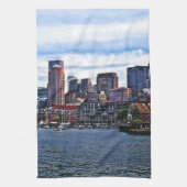 Boston MA - Innerer Hafen Geschirrtuch (Vertikal)