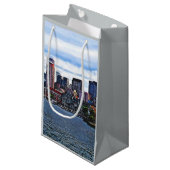 Boston MA - Innerer Hafen Kleine Geschenktüte (Vorderseite Schrägansicht)