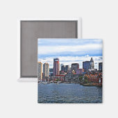 Boston MA - Innerer Hafen Magnet (Vorderseite/Rückseite)