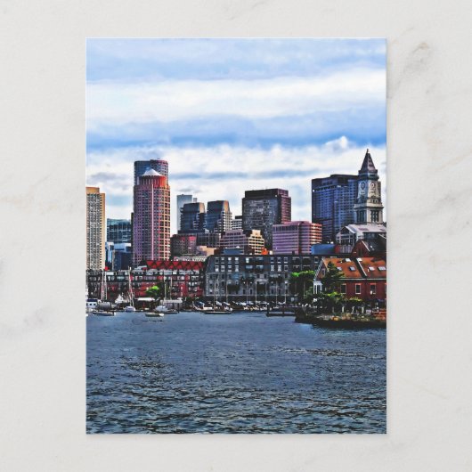 Boston MA - Innerer Hafen Postkarte (Vorderseite)