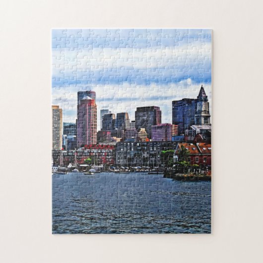 Boston MA - Innerer Hafen Puzzle (Vertikal)