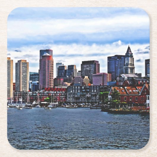 Boston MA - Innerer Hafen Rechteckiger Pappuntersetzer (Vorderseite)