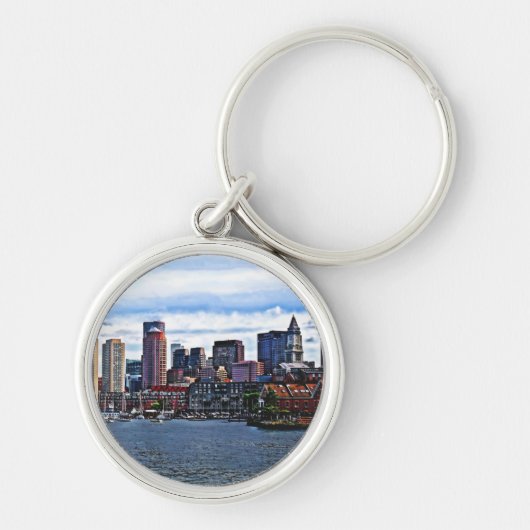 Boston MA - Innerer Hafen Schlüsselanhänger (Vorne)