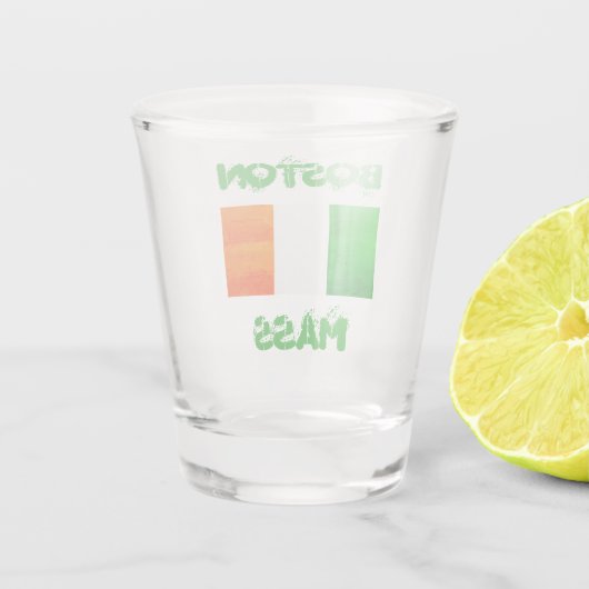 Boston MA Irish Pride Drinkware Schnapsglas (Rückseite)