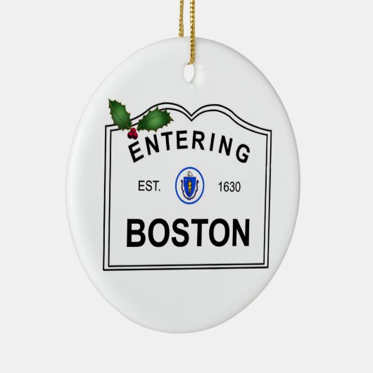 Boston MA Keramik Ornament (Rechts)