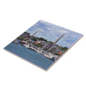 Boston MA - Marina mit Bunker Hill Monument Fliese (Seite)