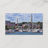 Boston MA - Marina mit Bunker Hill Monument Visitenkarte (Rückseite)