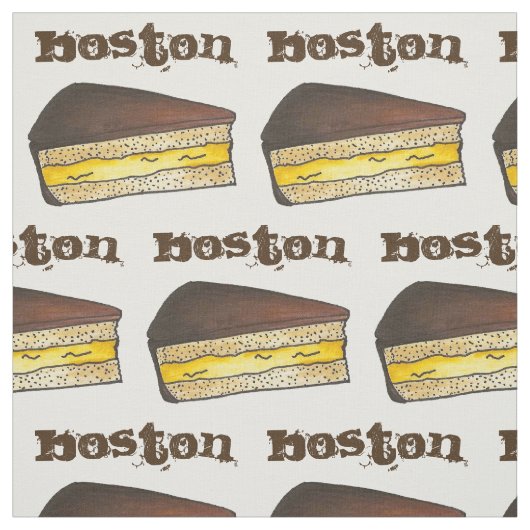 BOSTON MA Massachusetts Cream Pie Slice Feinschmec Stoff (Muster)