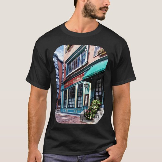 Boston MA North End Restaurant T-Shirt (Vorderseite)