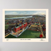Boston, MA Panoramic Karte - 1902 Poster (Vorne)