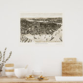 Boston, MA Panoramic Karte - 1905 Poster (Küche)