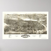 Boston, MA Panoramic Map - 1880 Poster (Vorne)