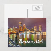 BOSTON MA POSTKARTE (Vorne/Hinten)