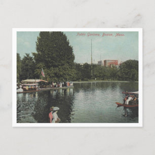 Boston MA, Public Gardens 1910 Postkarte