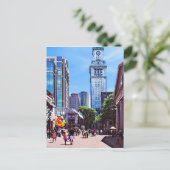Boston MA - Quincy Market Postkarte (Stehend Vorderseite)