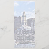 Boston MA Skyline mit benutzerdefiniertem House To Menükarte (Rückseite)