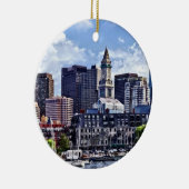 Boston MA - Skyline mit Custom House Tower Keramik Ornament (Rechts)