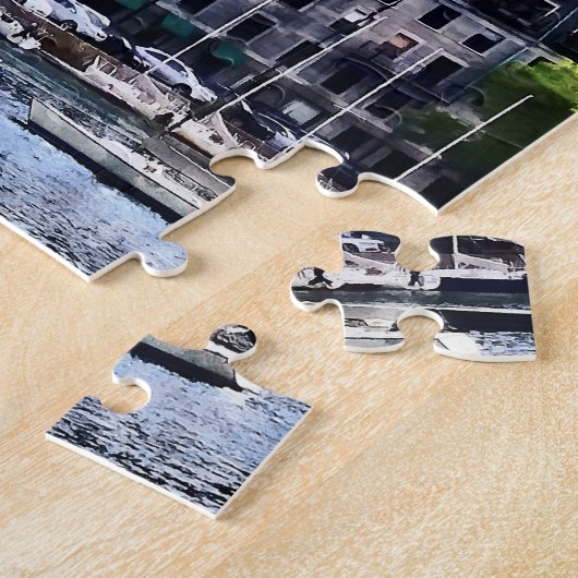 Boston MA - Skyline mit Custom House Tower Puzzle (Seite)