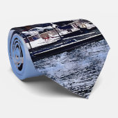 Boston MA - Skyline mit Zollamt-Turm Krawatte (Gerollt)