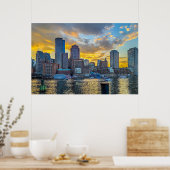 Boston, MA Skyline Poster (Küche)