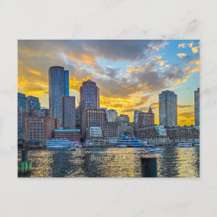 Boston, MA skyline, Postkarte