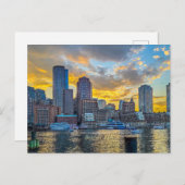 Boston, MA skyline, Postkarte (Vorne/Hinten)