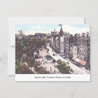 Boston MA, Tremon Street Scene, ca. 1910er Vintag Postkarte