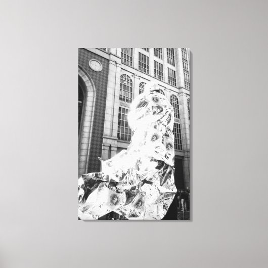 Boston, MA USA, Runner in Foil Boston Marathon Leinwanddruck (Vorderseite)