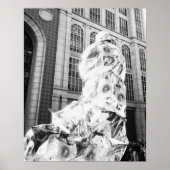 Boston, MA USA, Runner in Foil Boston Marathon Poster (Vorne)