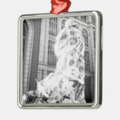 Boston, MA USA, Runner in Foil Boston Marathon Silbernes Ornament (Links)