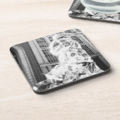 Boston, MA USA, Runner in Foil Boston Marathon Untersetzer (Linke Seite)