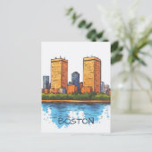 Boston MA USA Travel Postkarte (Stehend Vorderseite)