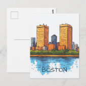 Boston MA USA Travel Postkarte (Vorne/Hinten)