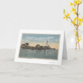 Boston, MABoston Leuchtturm an Boston-Hafen Karte (Gelbe Blume)