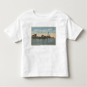 Boston, MABoston Leuchtturm an Boston-Hafen Kleinkind T-shirt