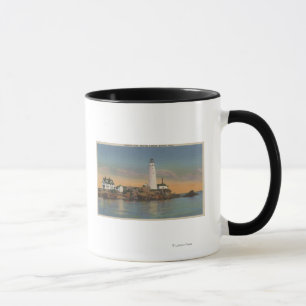 Boston, MABoston Lighthouse am Boston Hafen 2 Tasse