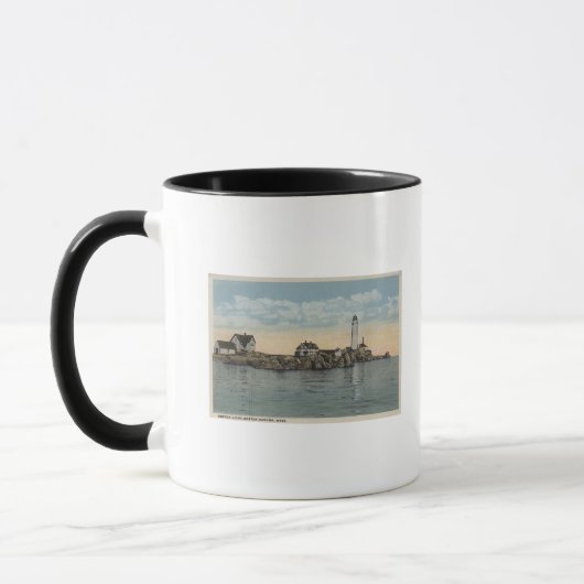 Boston, MABoston Lighthouse im Boston Harbour Tasse (Links)