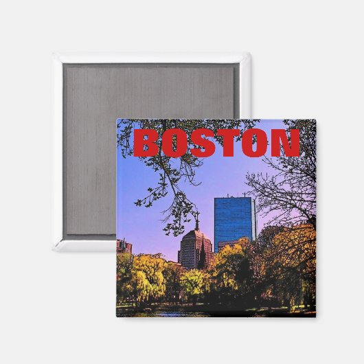 Boston Magnet (Vorderseite/Rückseite)
