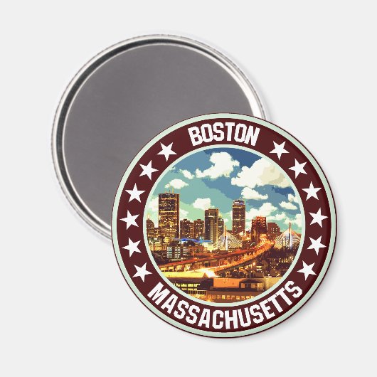 Boston Magnet (Vorderseite/Rückseite)