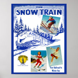 Boston & Maine Eisenbahn Schneefahrplaner Poster