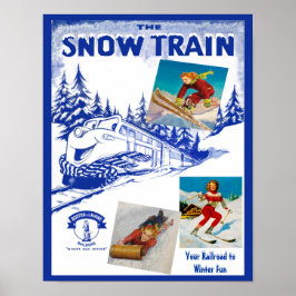 Boston & Maine Eisenbahn Schneefahrplaner Poster
