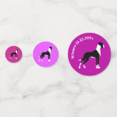 Boston Mantle auf rosa, große Däne Konfetti (Rückseiten)