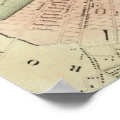 Boston Map - 1838 Poster (Ecke)