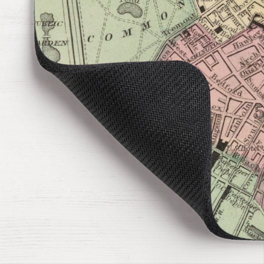 Boston Map by Mitchell Mousepad (Ecke)