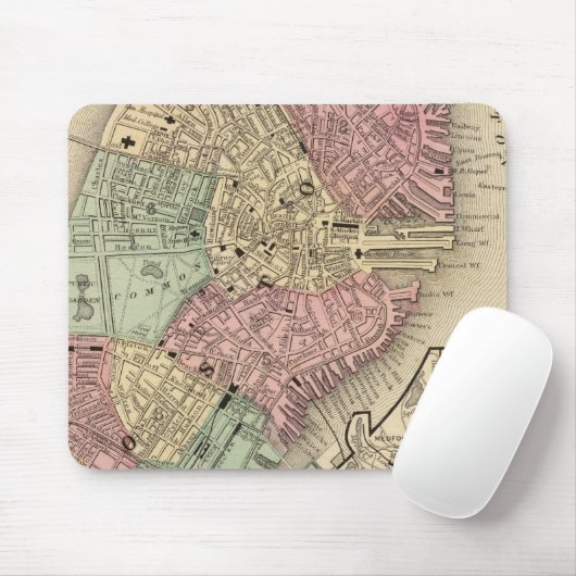 Boston Map by Mitchell Mousepad (Mit Mouse)