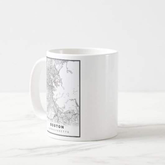 Boston Map Kaffeetasse (Vorderseite Links)