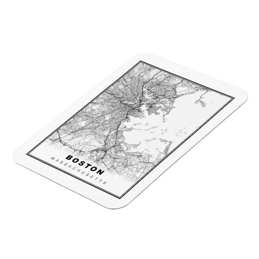 Boston Map Magnet (Linke Seite)