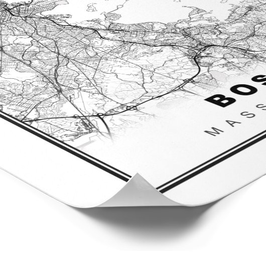 Boston Map Poster (Ecke)