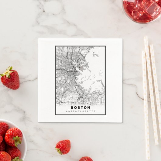 Boston Map Serviette (Beispiel)