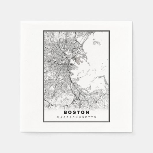 Boston Map Serviette (Vorderseite)